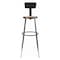 National Public Seating Black Hardboard Stool Back, 31-39"H 6230HB-10 - alternate 5